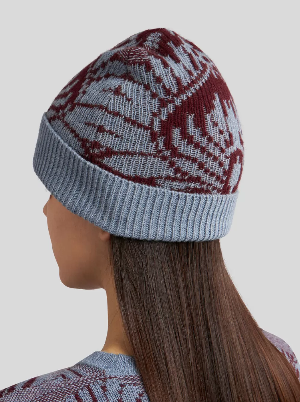 Donna ETRO Cappelli E Guanti>BERRETTO BEANIE IN MAGLIA JACQUARD