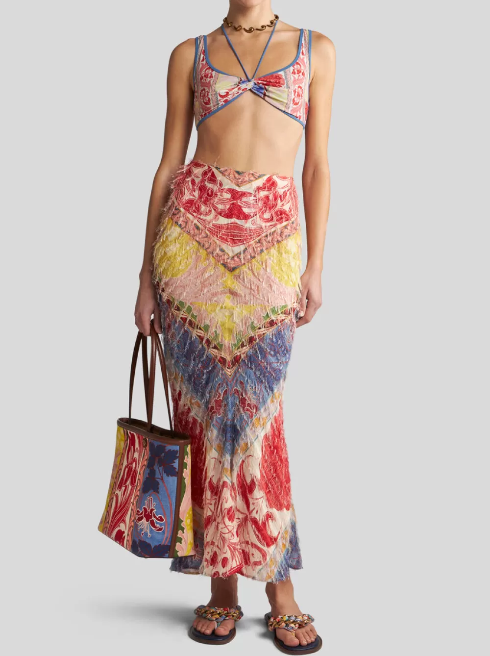 Donna ETRO Beachwear>BIKINI CON STAMPA SUMMER