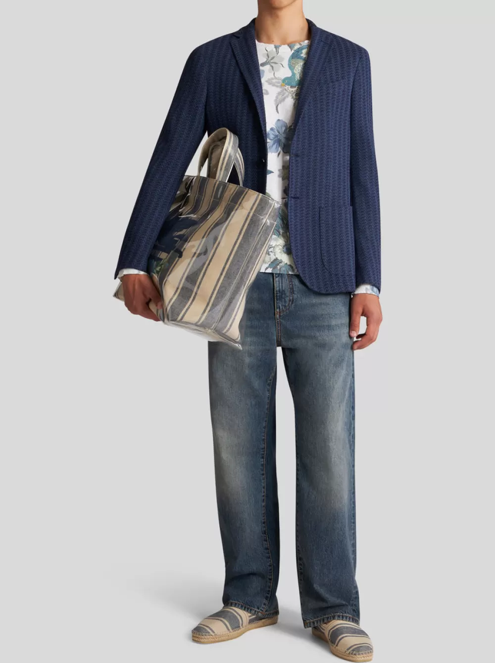 Uomo ETRO Giacche>BLAZER A RIGHE JACQUARD