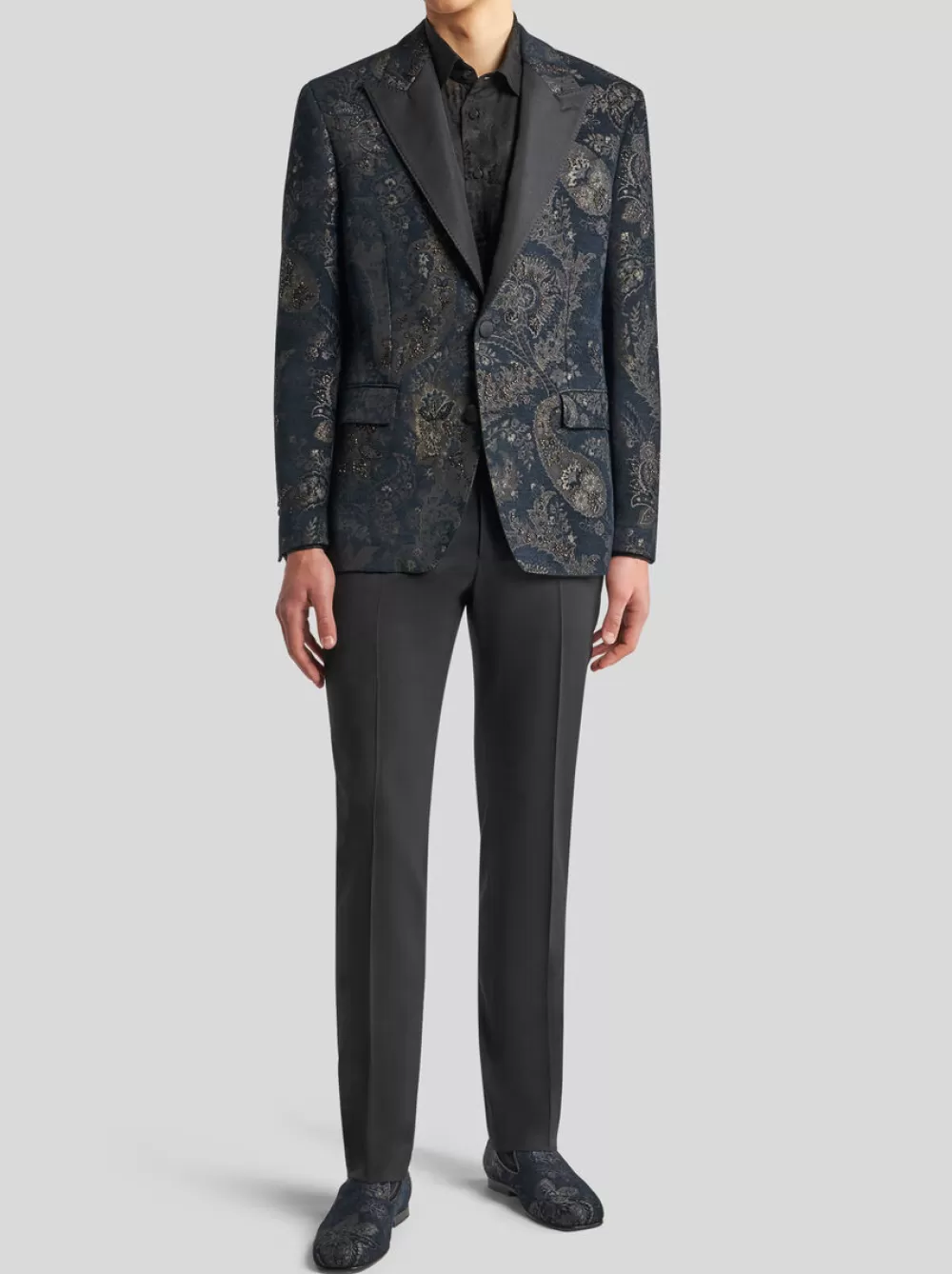 Uomo ETRO Giacche>BLAZER IN JACQUARD CON RICAMI