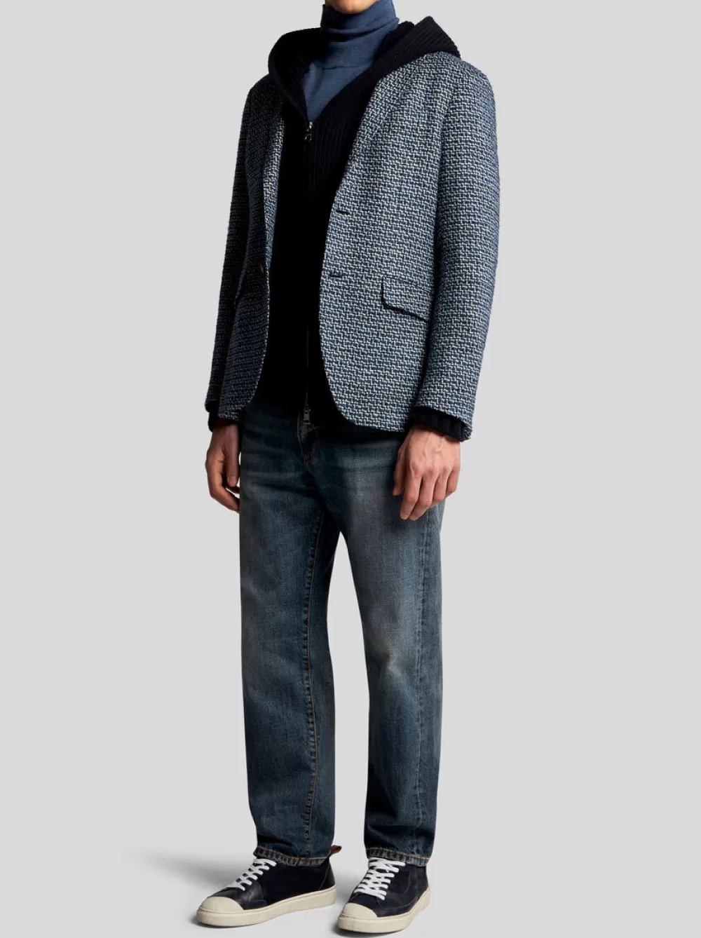 Uomo ETRO Giacche>BLAZER IN LANA E ALPACA