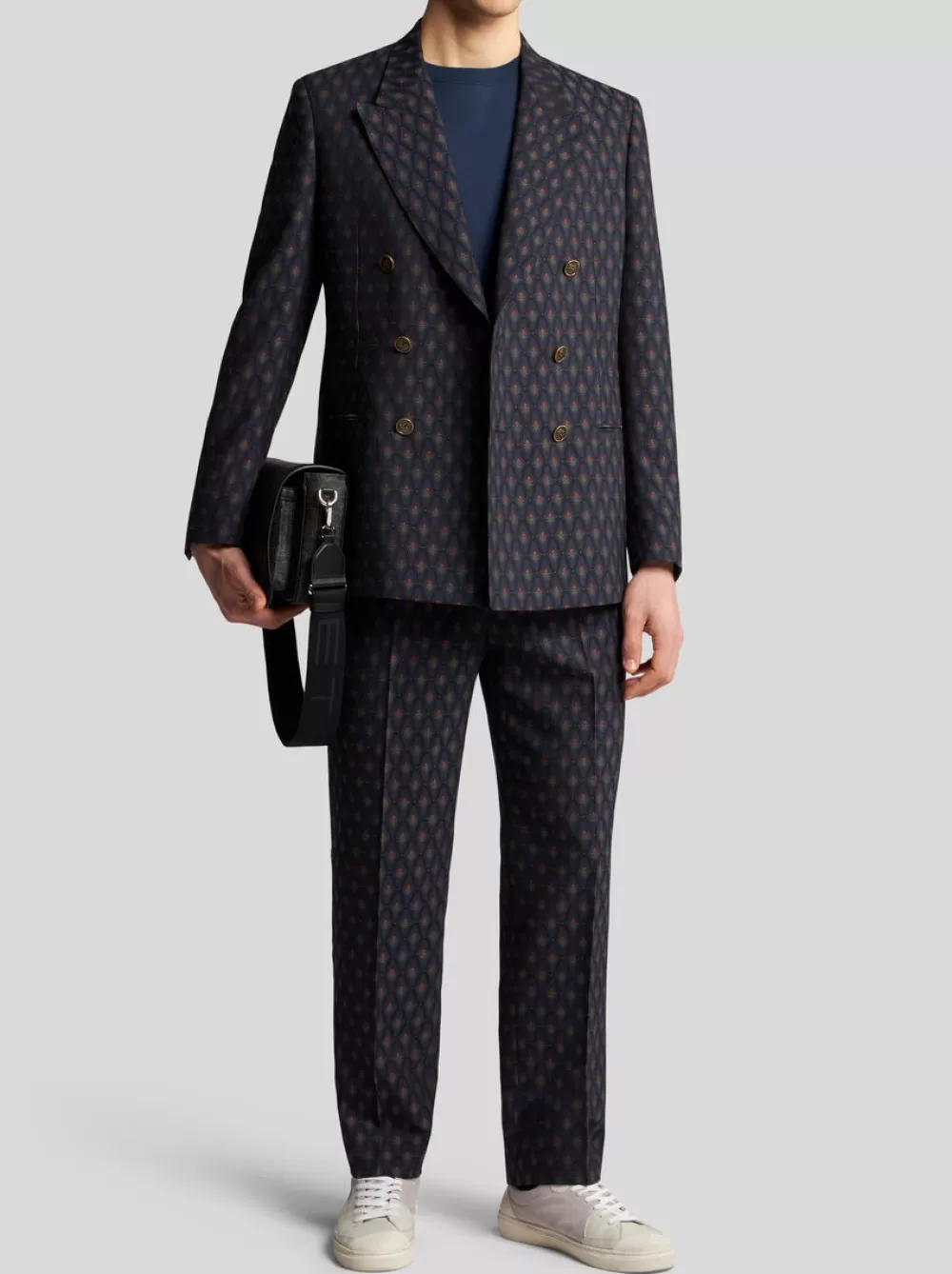 Uomo ETRO Giacche>BLAZER IN LANA E COTONE JACQUARD