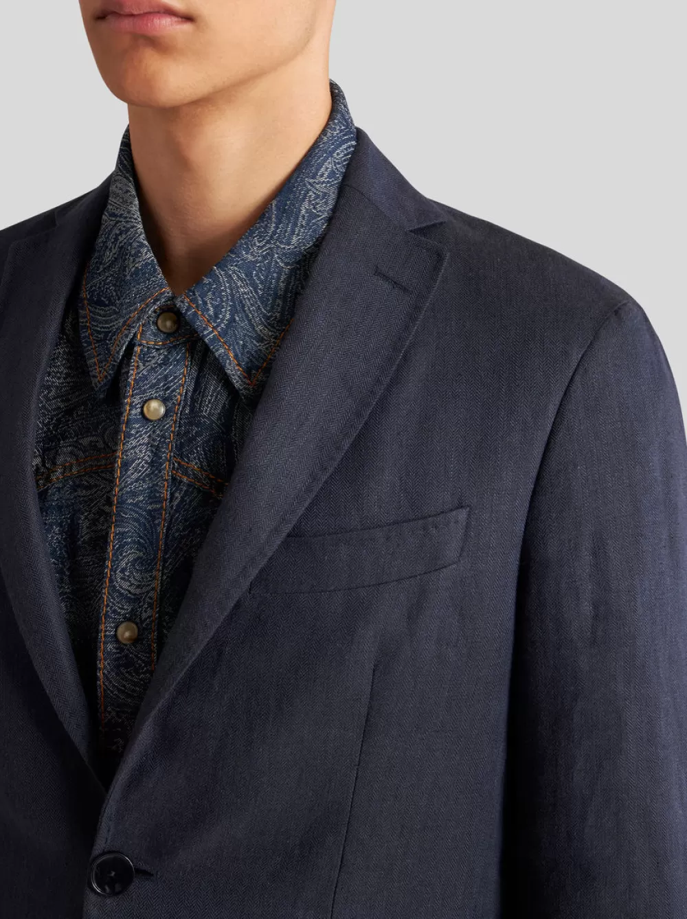 Uomo ETRO Giacche>BLAZER IN LINO