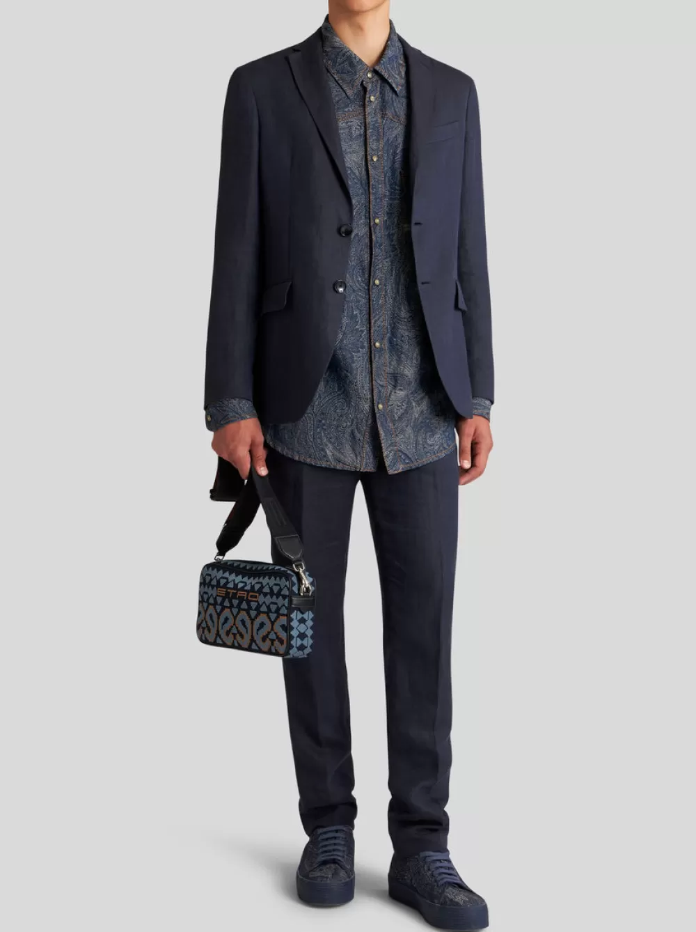 Uomo ETRO Giacche>BLAZER IN LINO