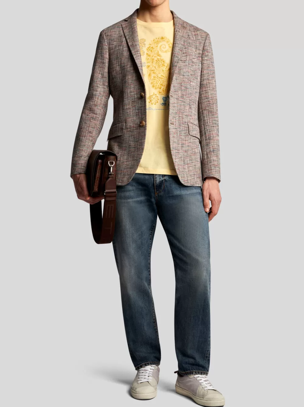 Uomo ETRO Giacche>BLAZER IN MISTO COTONE E LANA