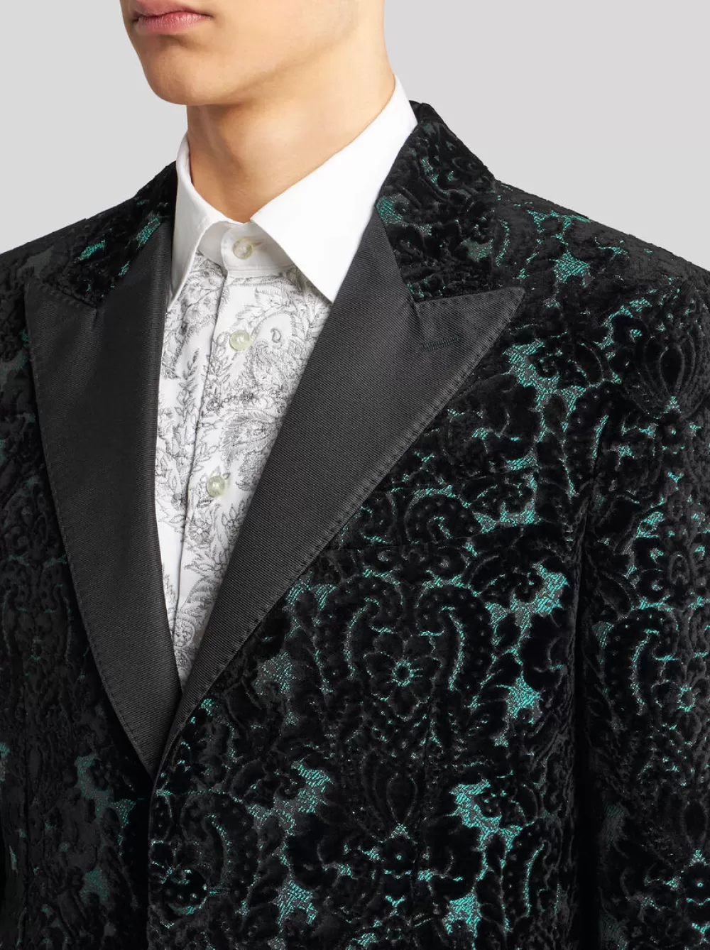 Uomo ETRO Giacche>BLAZER IN VELLUTO JACQUARD BROCCATO