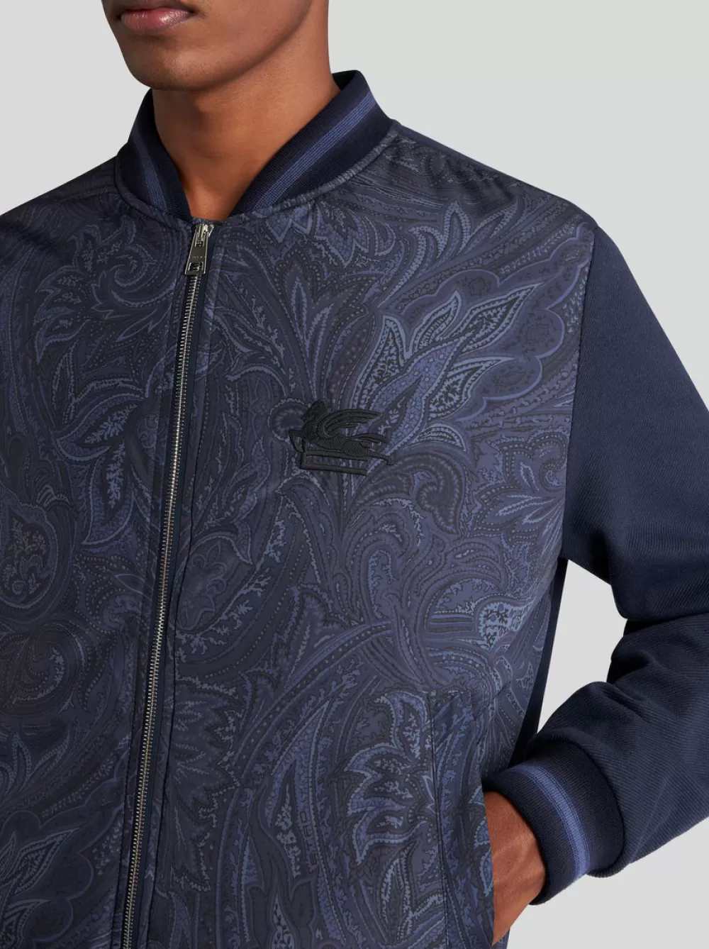 Uomo ETRO Cappotti E Capispalla>BOMBER PAISLEY CON LOGO