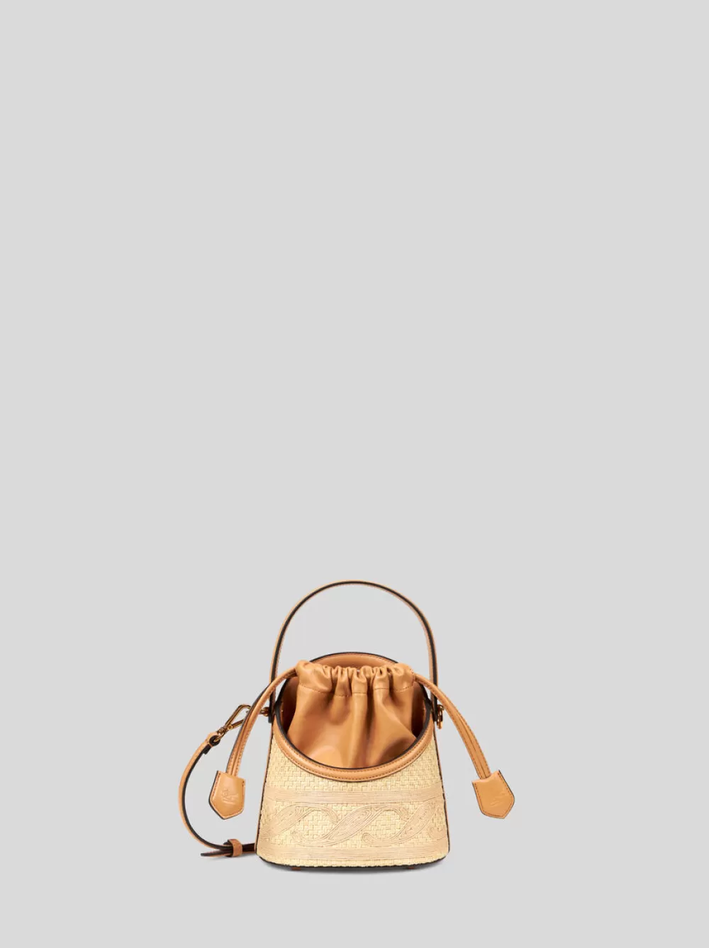 Donna ETRO Etro Saturno | Borse A Mano>BORSA SATURNO PICCOLA IN RAFIA