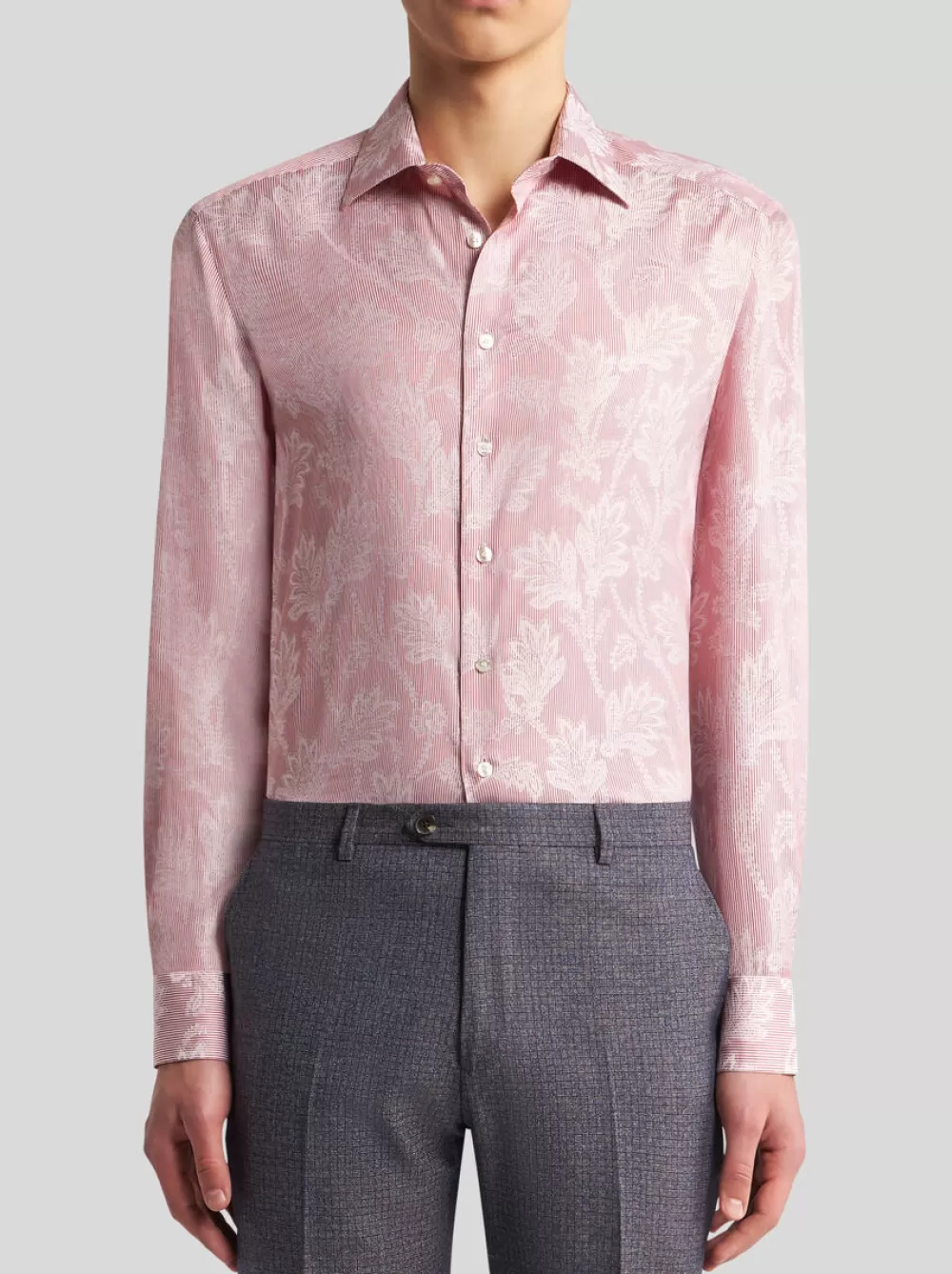 Uomo ETRO Camicie>CAMICIA A RIGHE JACQUARD