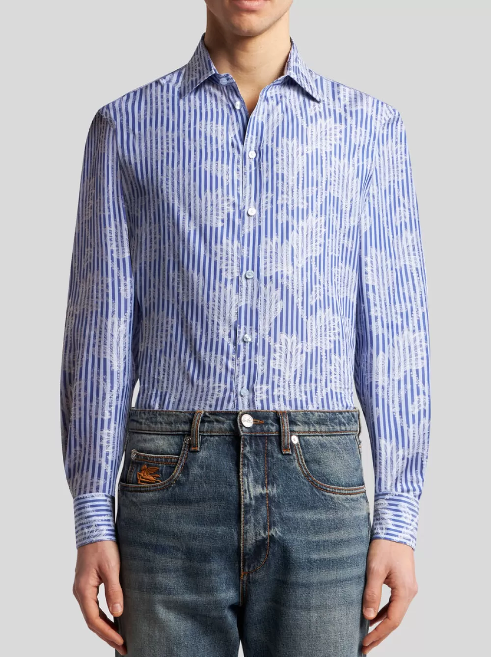 Uomo ETRO Camicie>CAMICIA A RIGHE JACQUARD