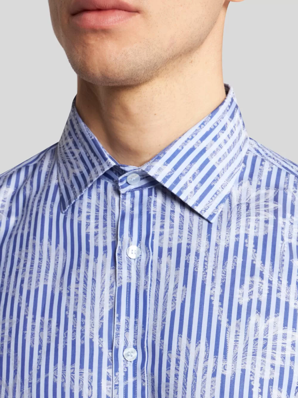 Uomo ETRO Camicie>CAMICIA A RIGHE JACQUARD