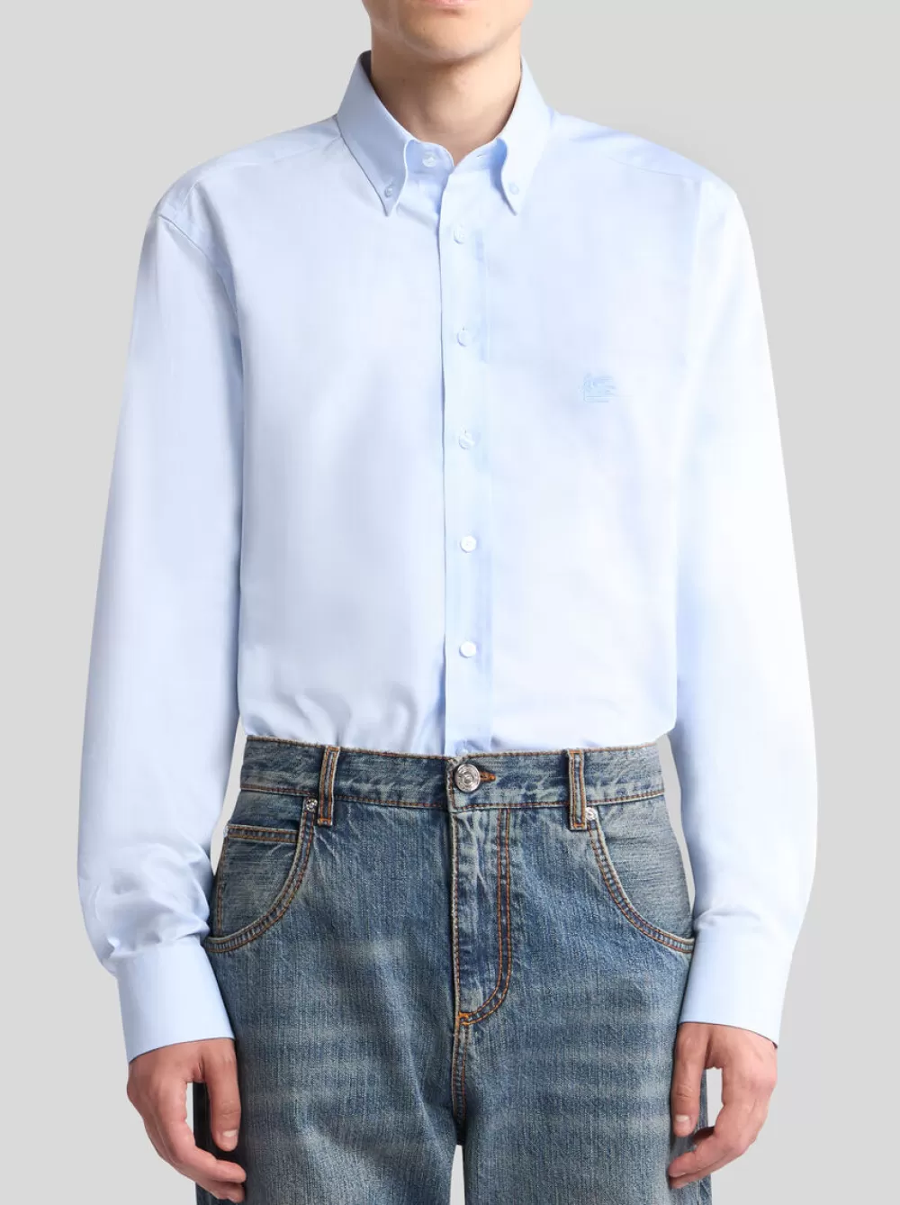 Uomo ETRO Camicie>CAMICIA BUTTON DOWN CON LOGO