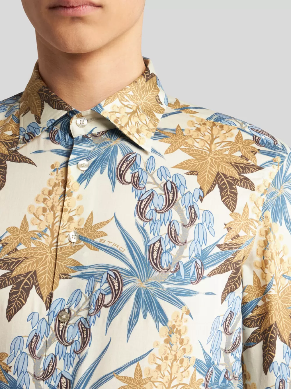 Uomo ETRO Camicie>CAMICIA CON STAMPA FOLIAGE