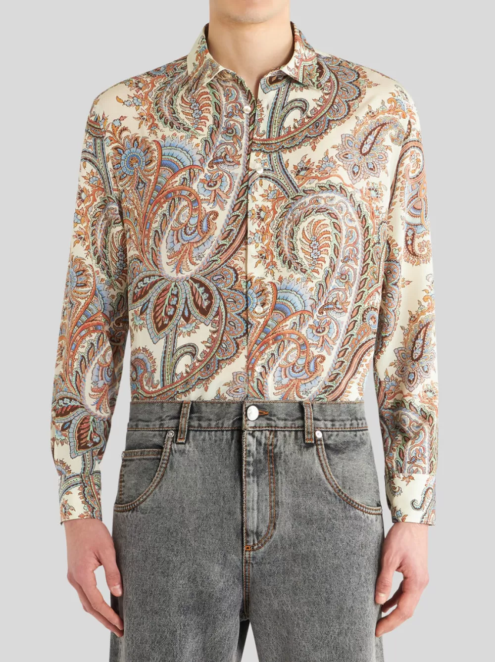 Uomo ETRO Camicie>CAMICIA CON STAMPA PAISLEY