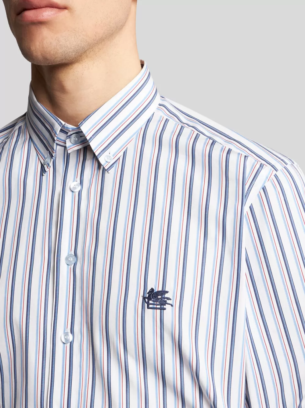 Uomo ETRO Camicie>CAMICIA IN COTONE A RIGHE