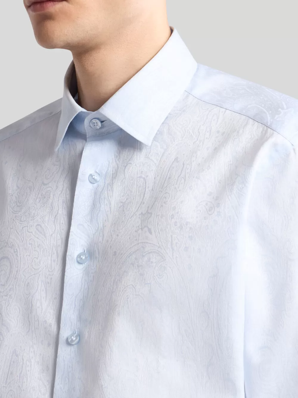 Uomo ETRO Camicie>CAMICIA IN COTONE JACQUARD