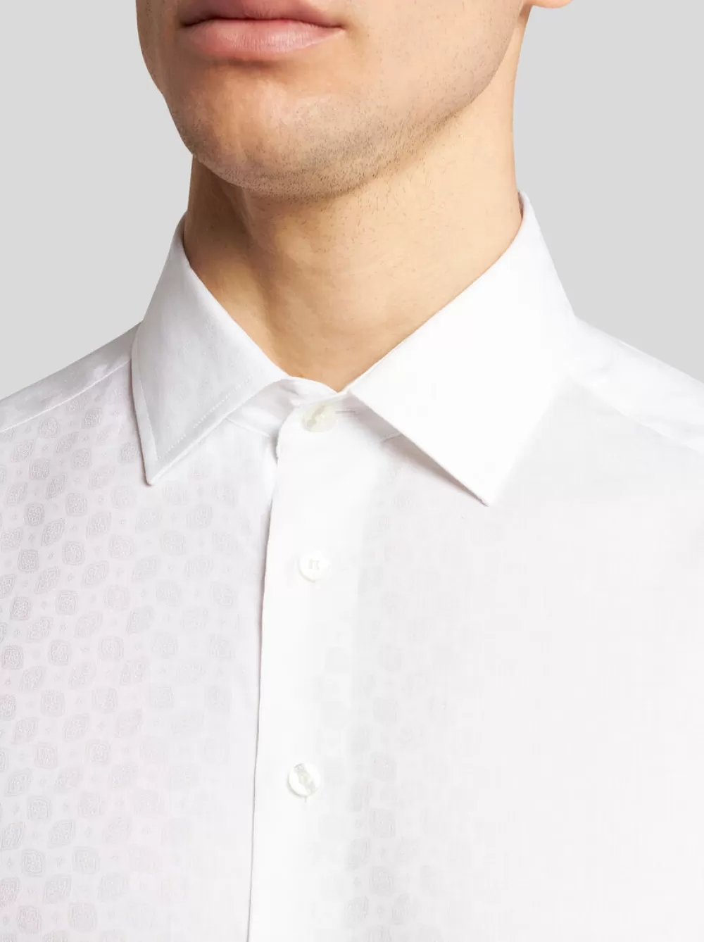 Uomo ETRO Camicie>CAMICIA IN COTONE JACQUARD