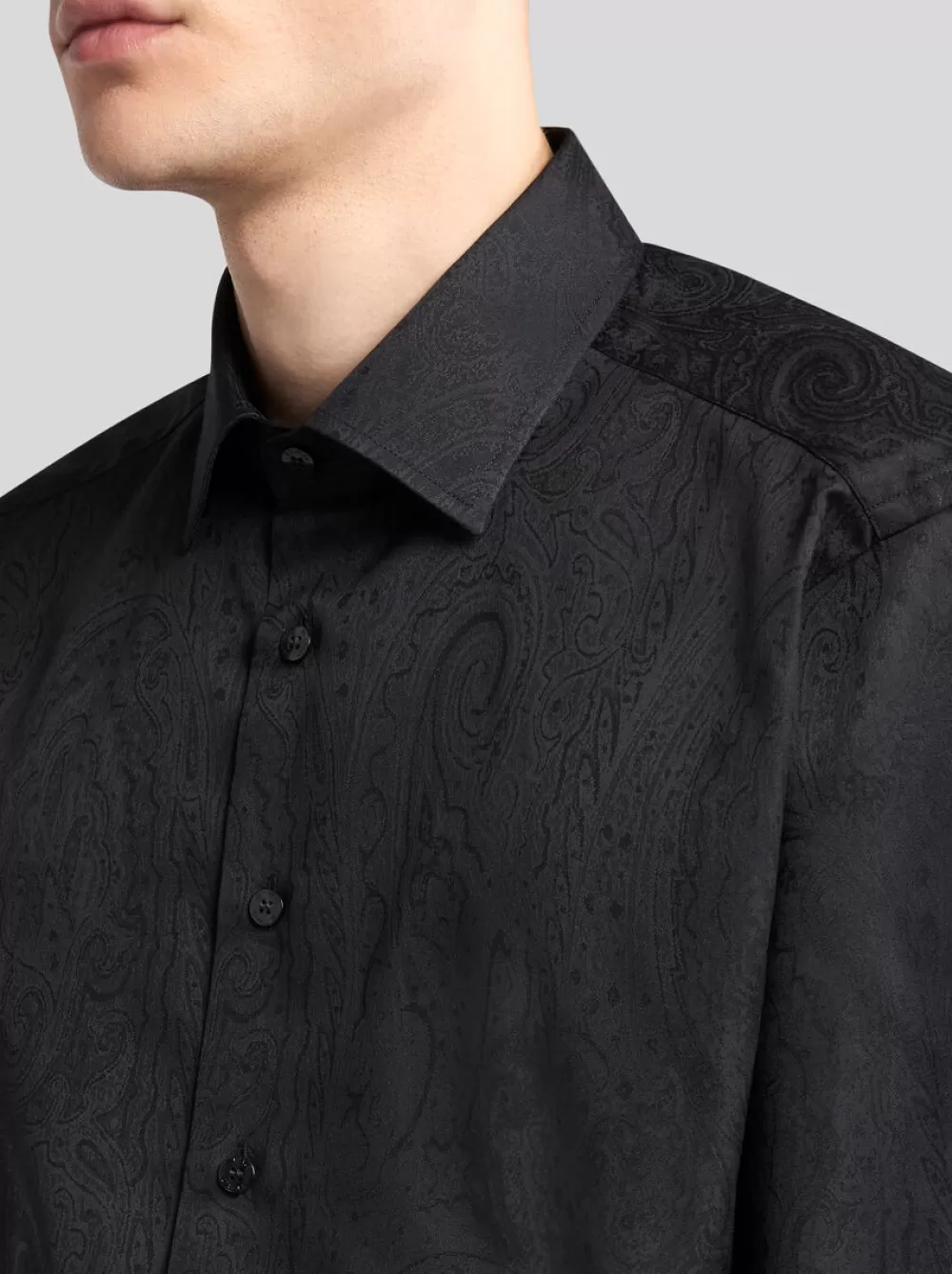 Uomo ETRO Camicie>CAMICIA IN COTONE JACQUARD