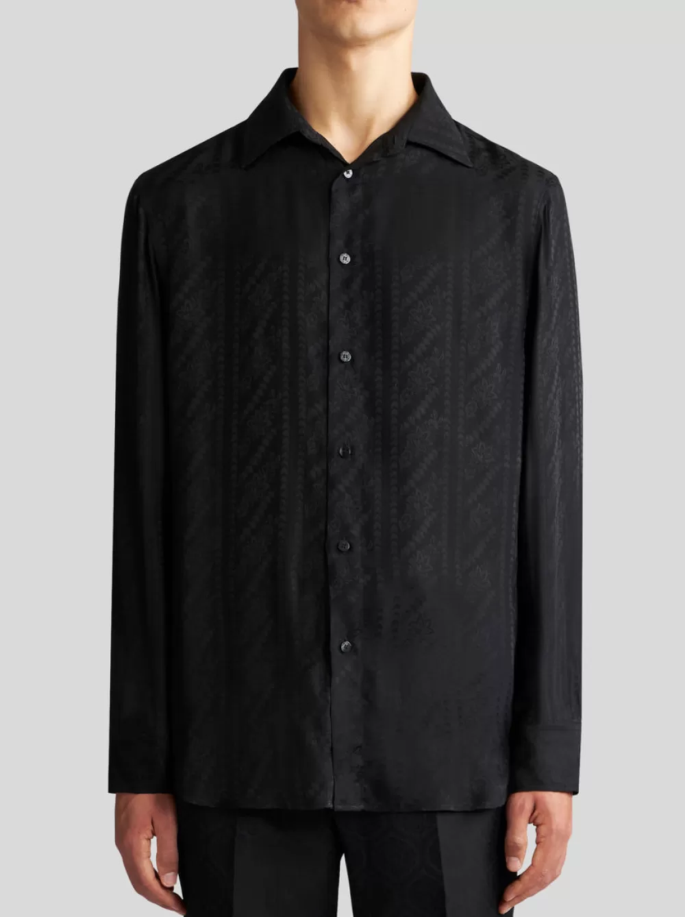 Uomo ETRO Camicie>CAMICIA IN SETA JACQUARD