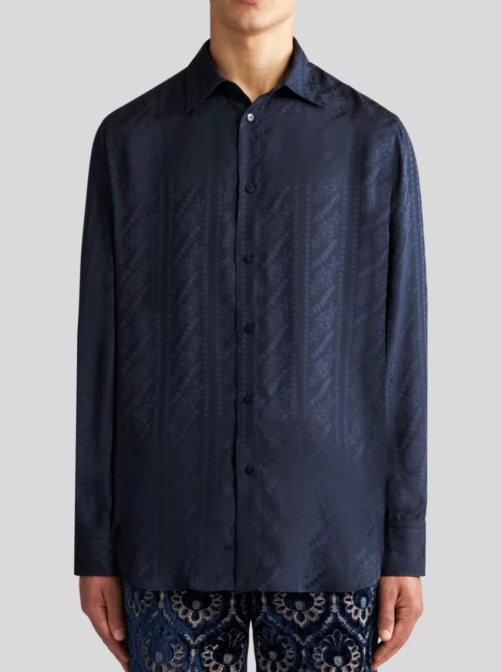 Uomo ETRO Camicie>CAMICIA IN SETA JACQUARD