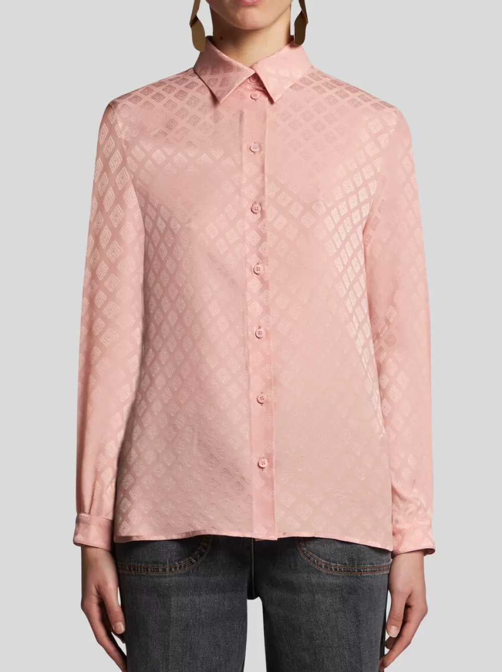 Donna ETRO Camicie E Bluse>CAMICIA IN SETA JACQUARD