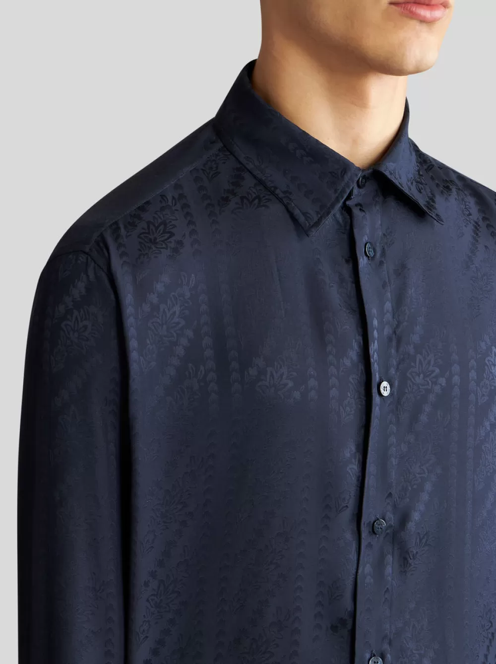 Uomo ETRO Camicie>CAMICIA IN SETA JACQUARD