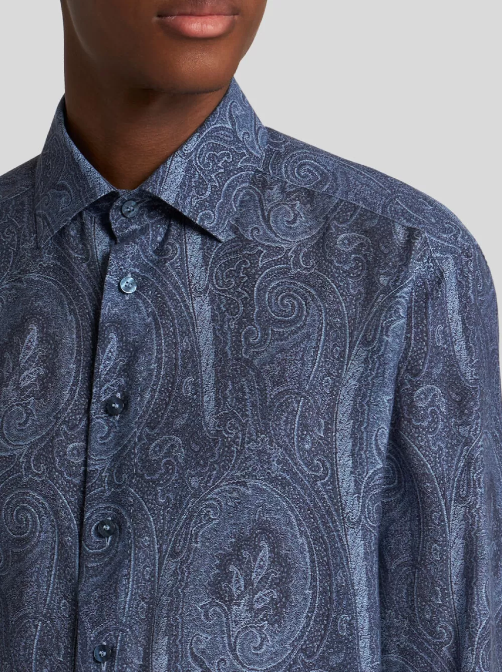 Uomo ETRO Camicie>CAMICIA PAISLEY IN SETA