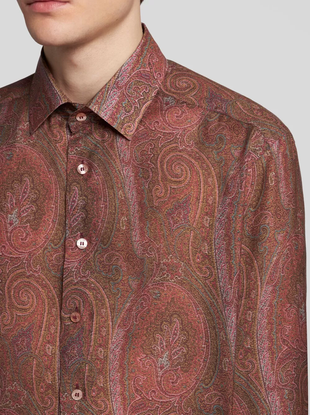 Uomo ETRO Camicie>CAMICIA PAISLEY IN SETA