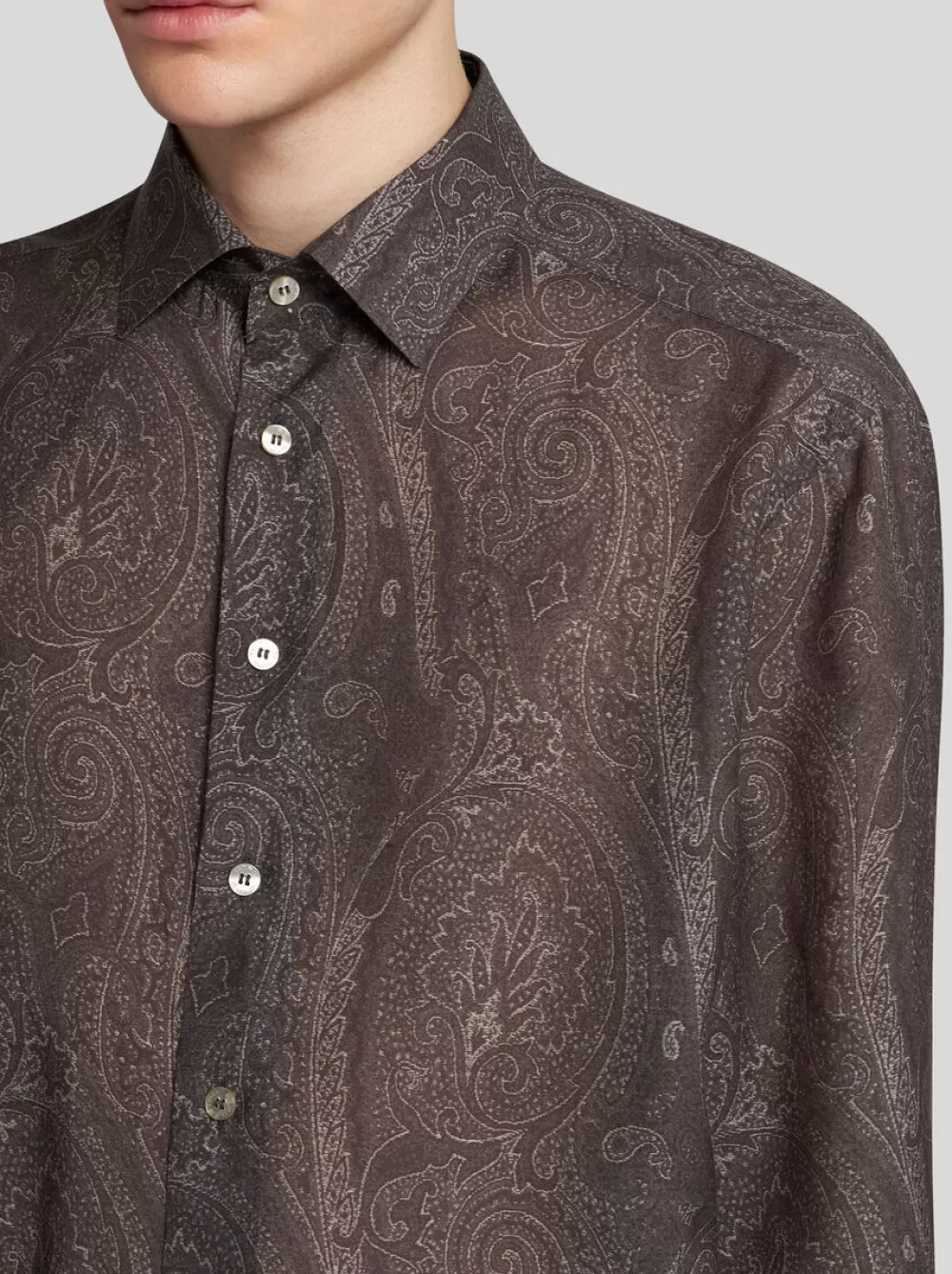 Uomo ETRO Camicie>CAMICIA PAISLEY IN SETA