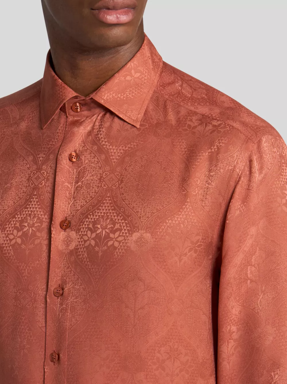 Uomo ETRO Camicie>CAMICIA ROMA MOTIVO FLOREALE JACQUARD