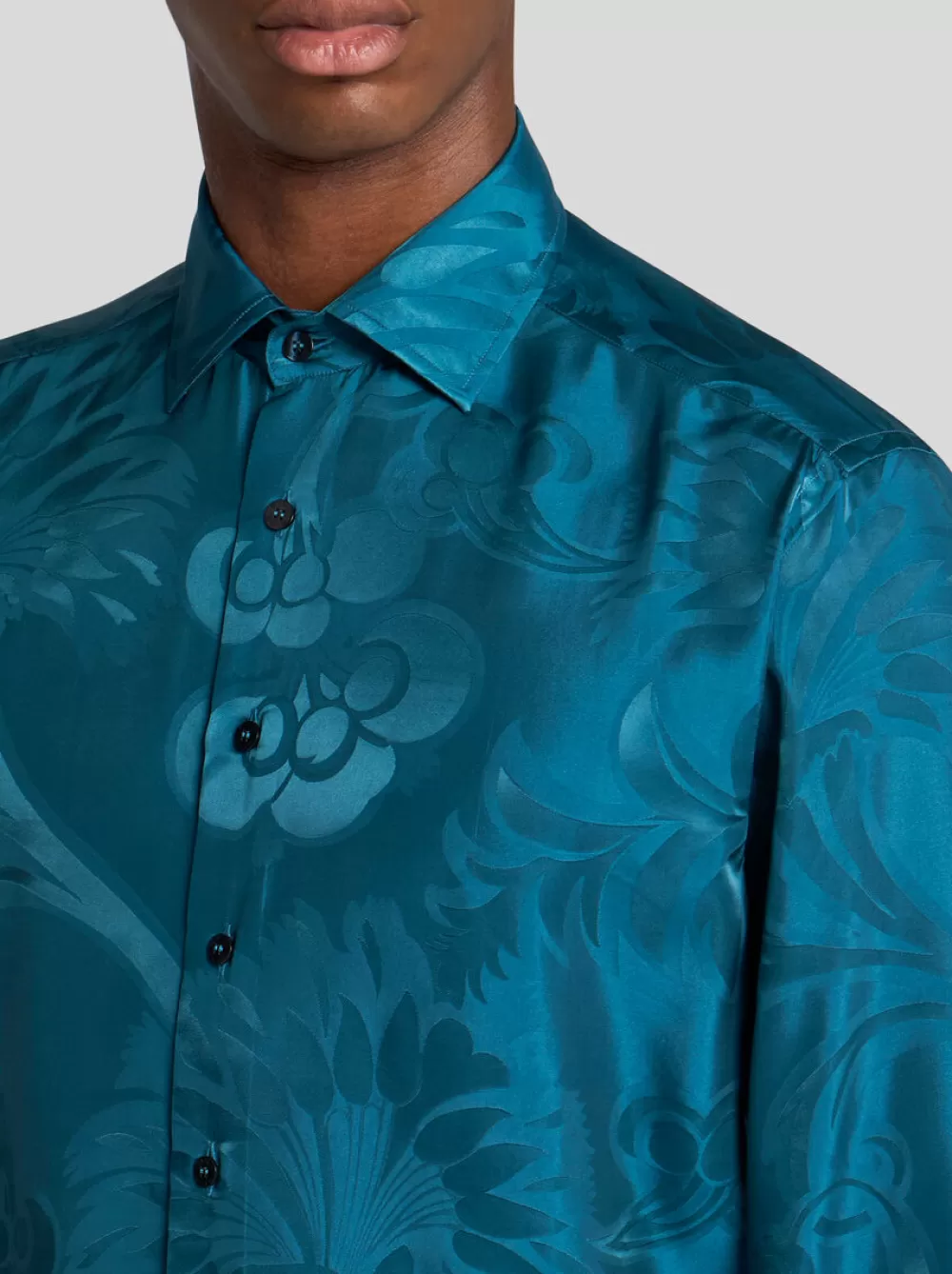 Uomo ETRO Camicie>CAMICIA ROMA RAMAGE FLOREALE JACQUARD