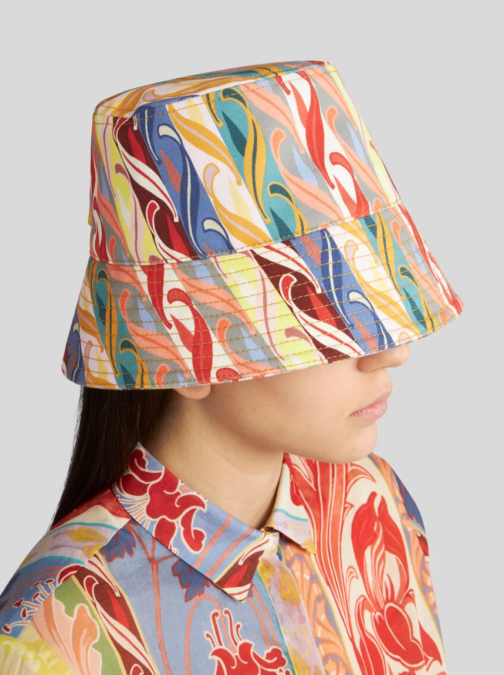 Donna ETRO Cappelli E Guanti>CAPPELLO BUCKET CON STAMPA SUMMER