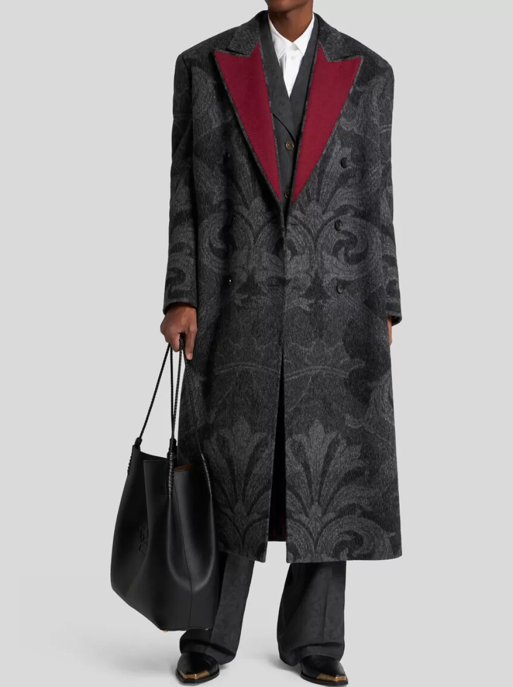 Uomo ETRO Cappotti E Capispalla>CAPPOTTO IN LANA JACQUARD