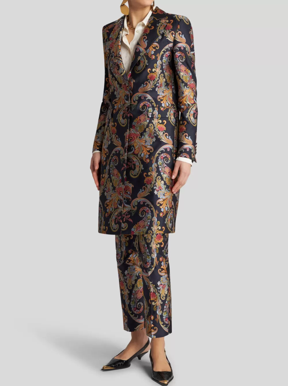 Donna ETRO Cappotti E Capispalla>CAPPOTTO PAISLEY JACQUARD