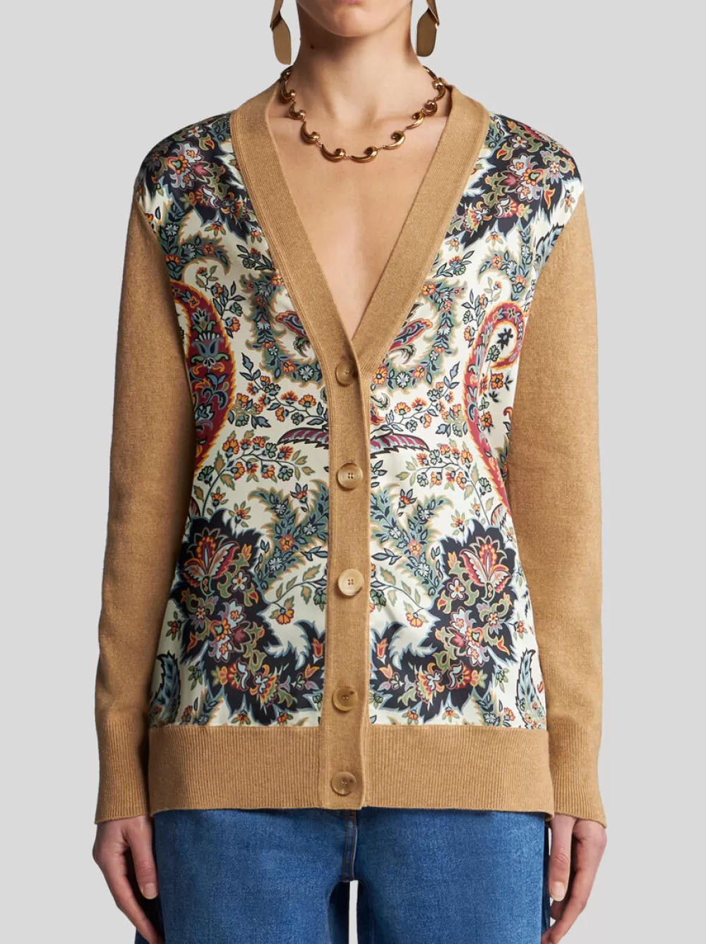 Donna ETRO Maglieria>CARDIGAN CON STAMPA PAISLEY