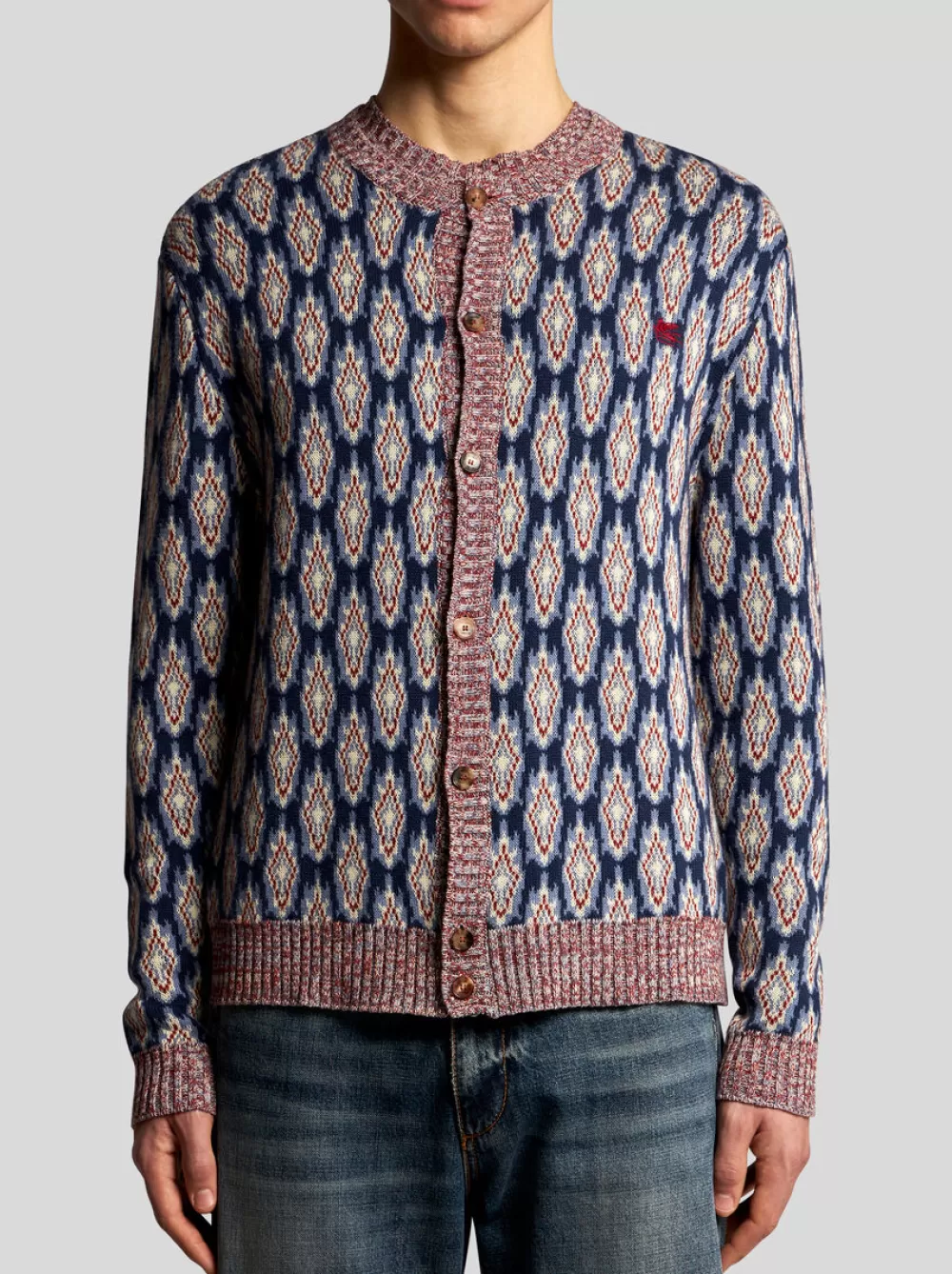 Uomo ETRO Maglieria>CARDIGAN IN COTONE E LANA