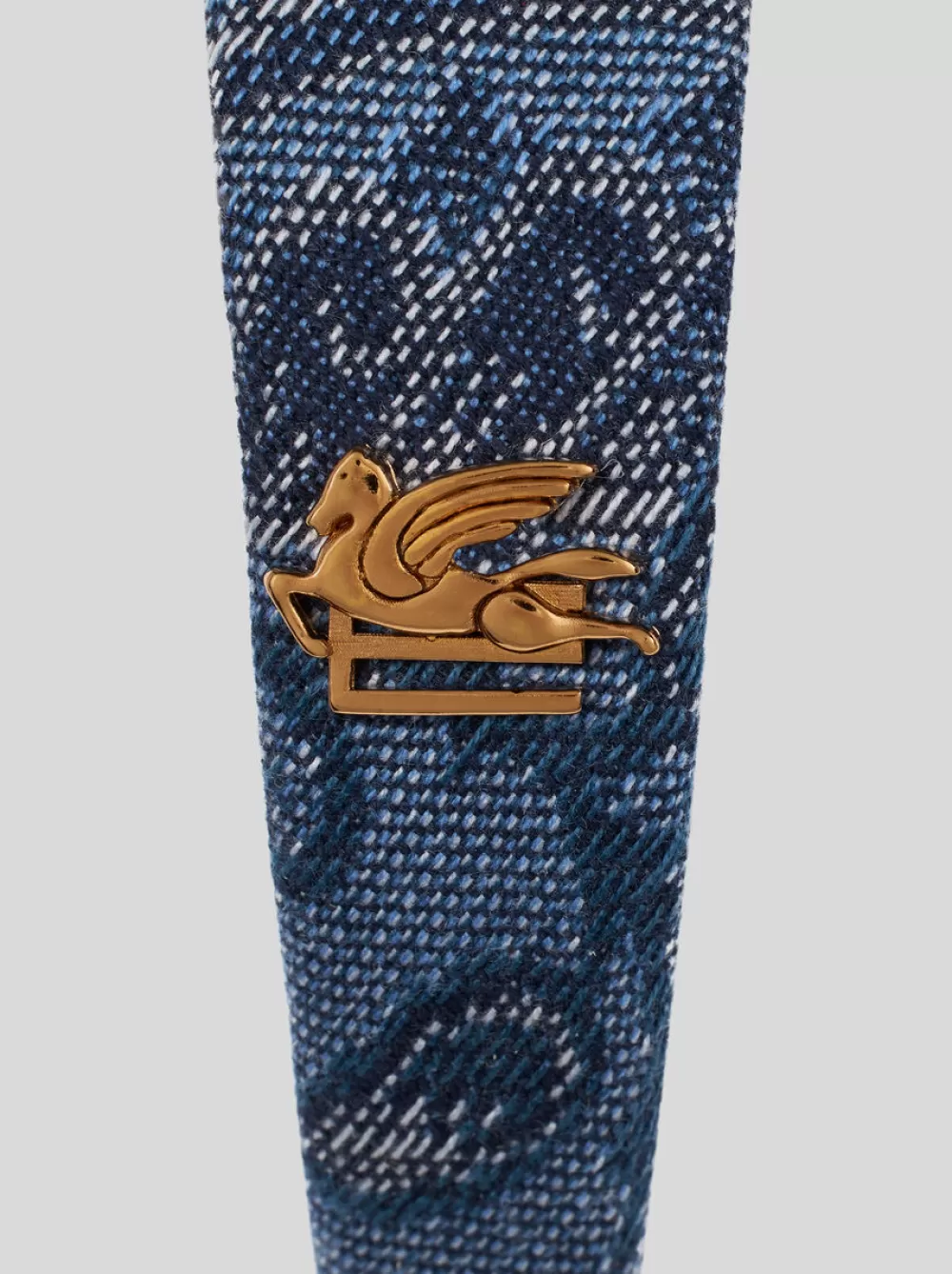 Donna ETRO Accessori Per Capelli>CERCHIETTO IN DENIM JACQUARD CON PEGASO