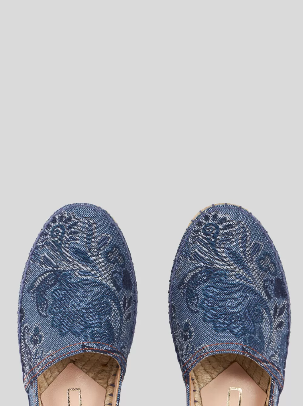 Donna ETRO Espadrillas E Zeppe>ESPADRILLAS IN DENIM JACQUARD