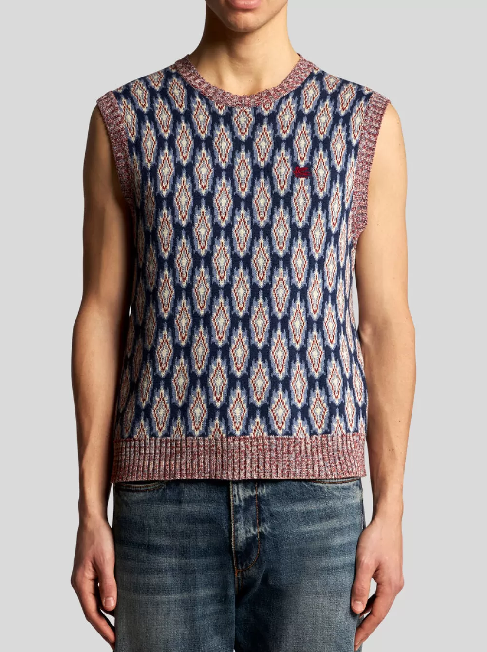 Uomo ETRO Maglieria>GILET IN MAGLIA JACQUARD