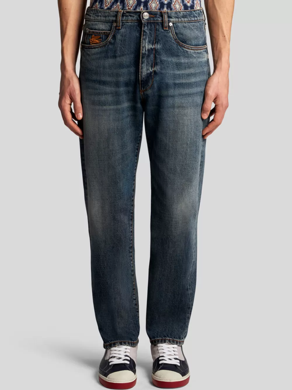 Uomo ETRO Denim>JEANS EFFETTO VINTAGE