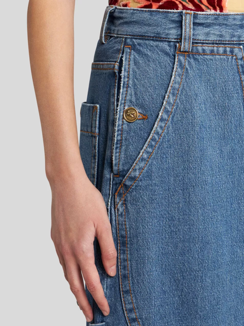 Donna ETRO Denim | Pantaloni>JEANS WIDE LEG IN DENIM