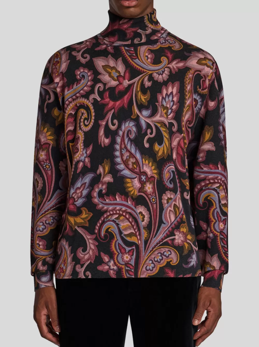 Uomo ETRO Maglieria>MAGLIA A COLLO ALTO PAISLEY