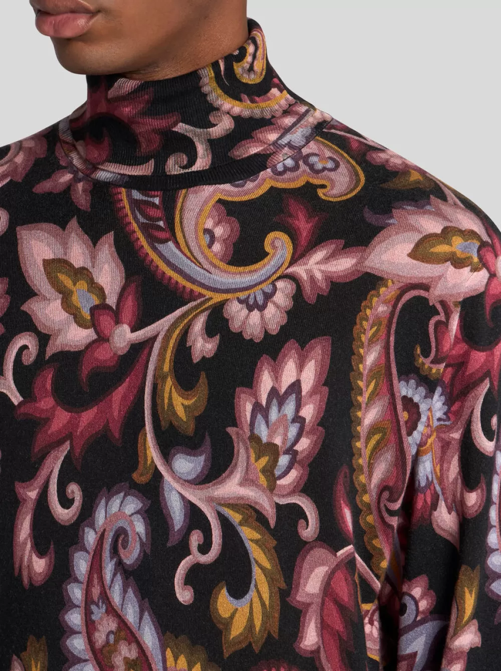 Uomo ETRO Maglieria>MAGLIA A COLLO ALTO PAISLEY