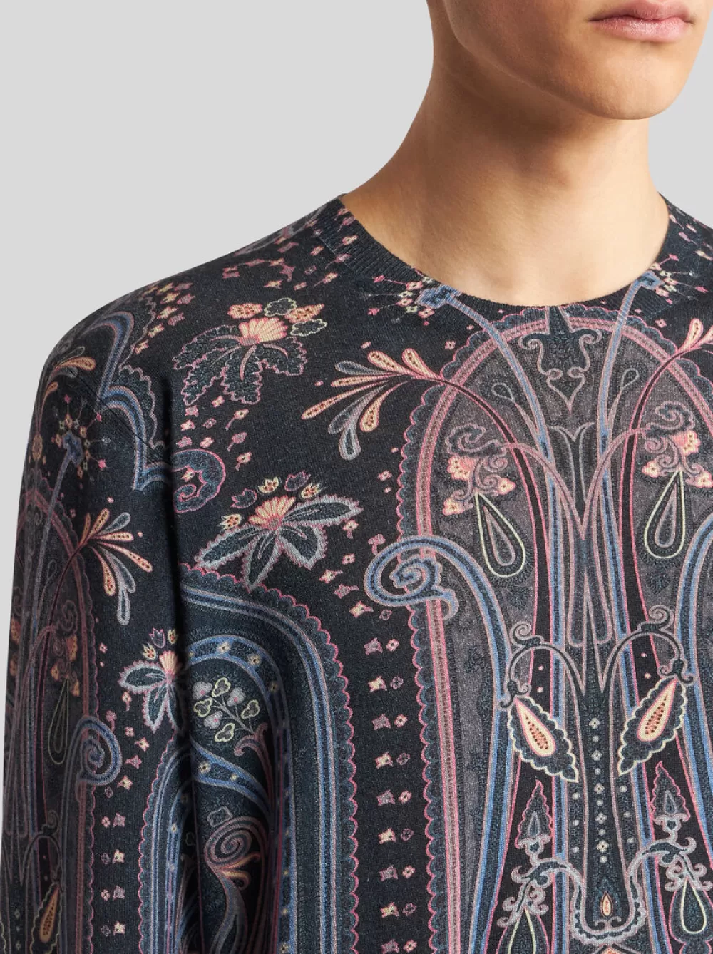 Uomo ETRO Maglieria>MAGLIA CON STAMPA PAISLEY