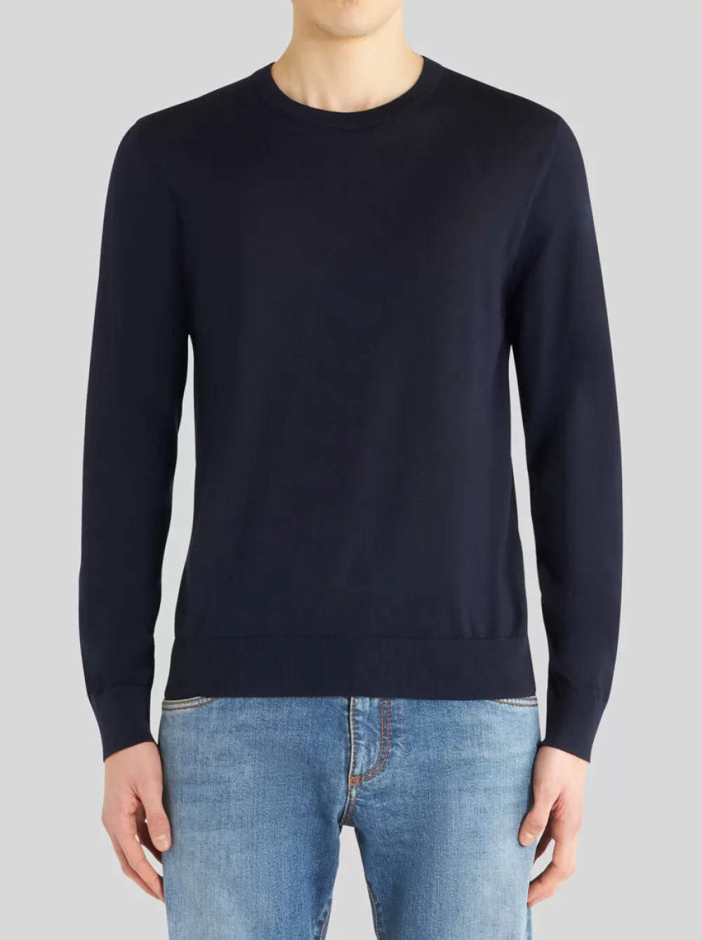 Uomo ETRO Maglieria>MAGLIA IN SETA E CASHMERE CON LOGO SUL R