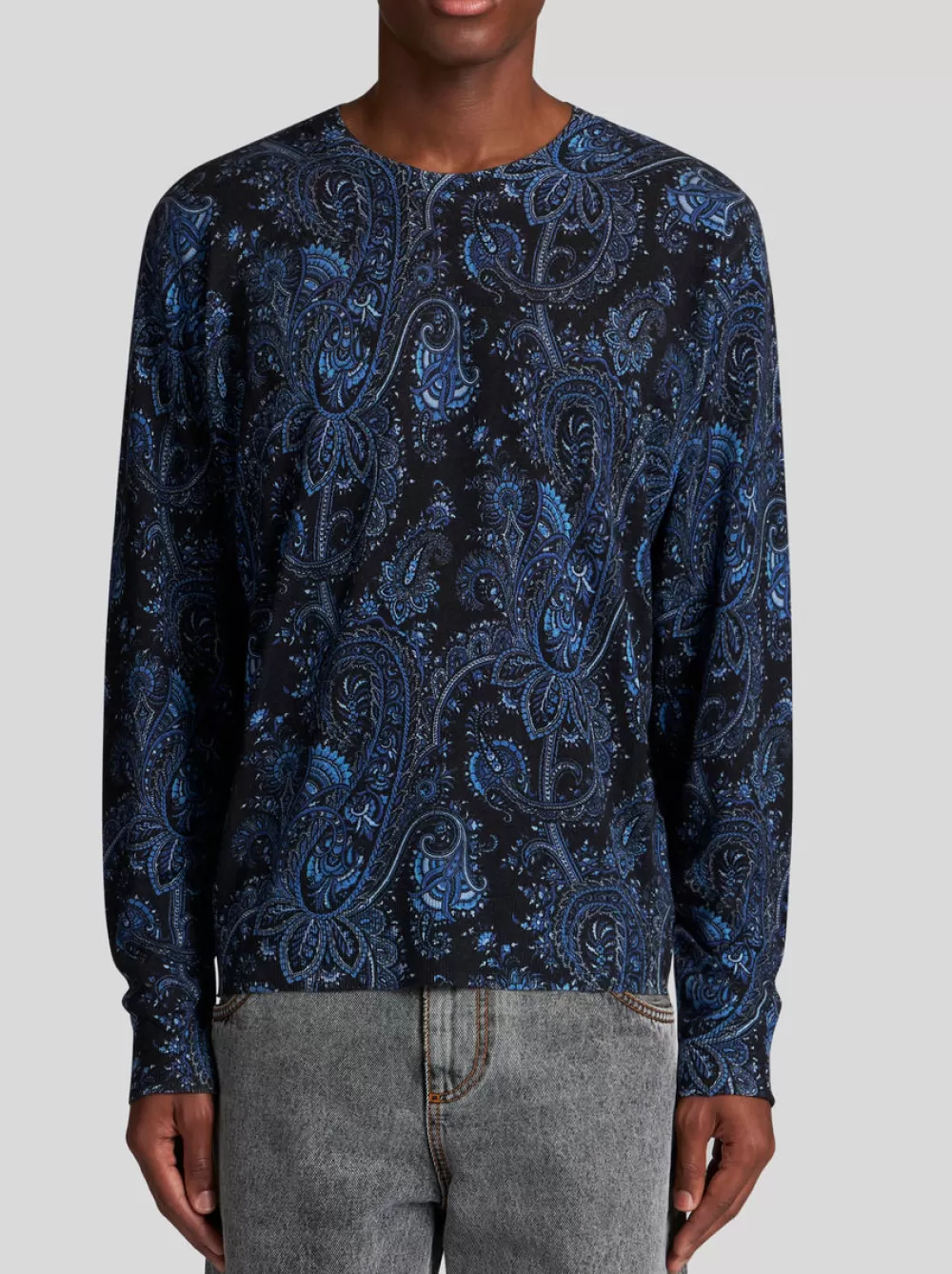 Uomo ETRO Maglieria>MAGLIA PAISLEY IN SETA E CASHMERE