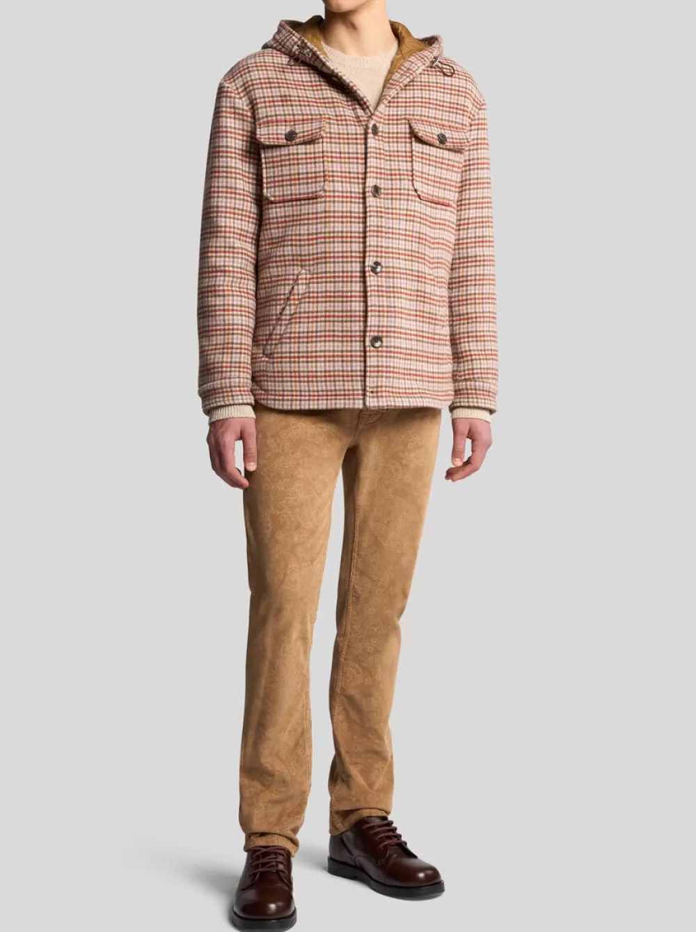 Uomo ETRO Cappotti E Capispalla>OVERSHIRT CON MOTIVO CHECK