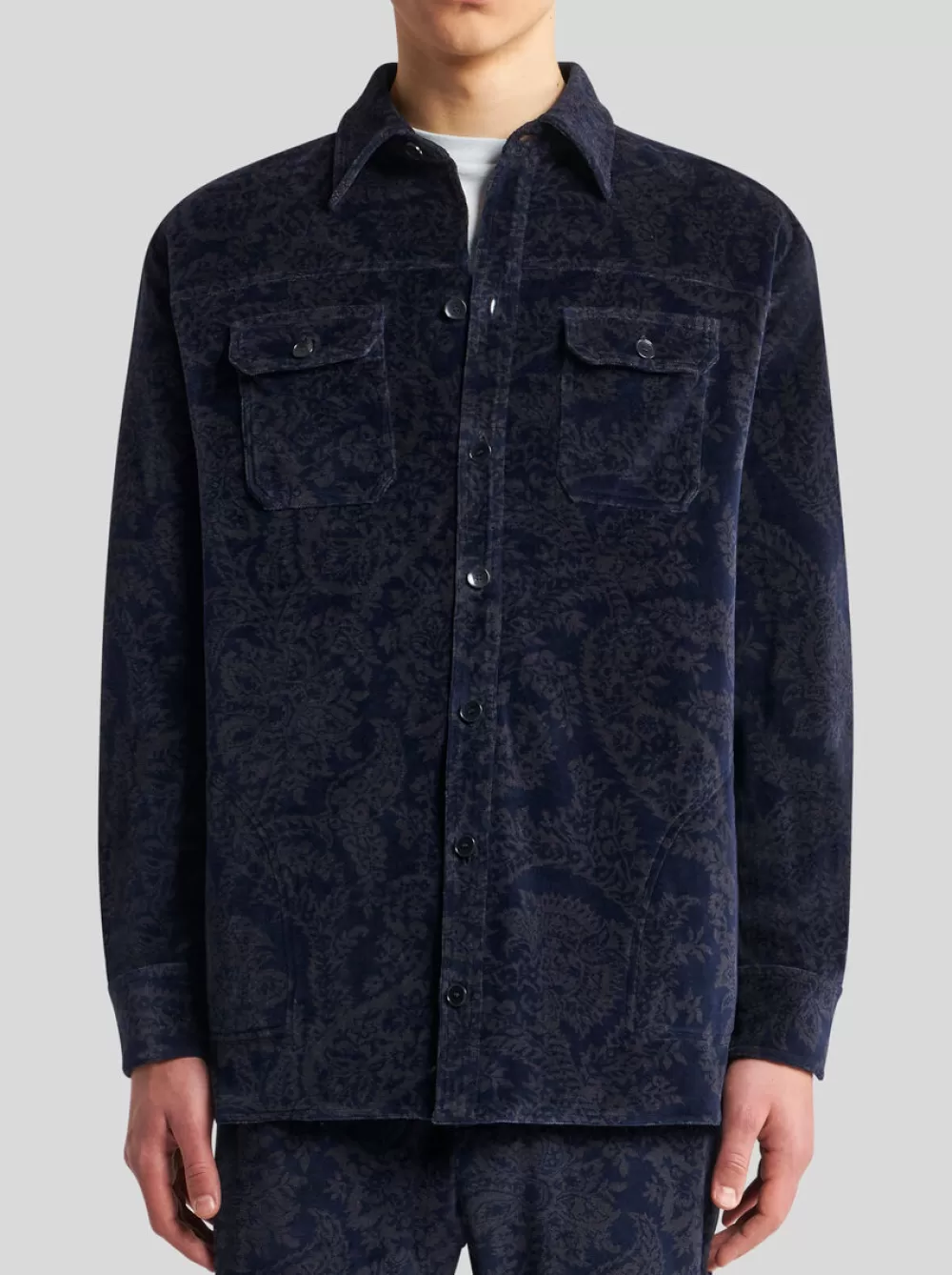 Uomo ETRO Camicie | Cappotti E Capispalla>OVERSHIRT IN CINIGLIA JACQUARD