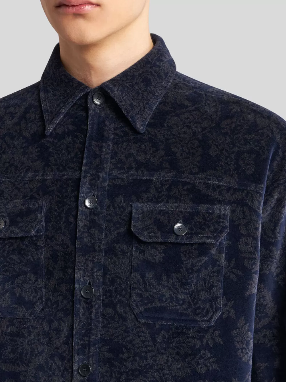 Uomo ETRO Camicie | Cappotti E Capispalla>OVERSHIRT IN CINIGLIA JACQUARD