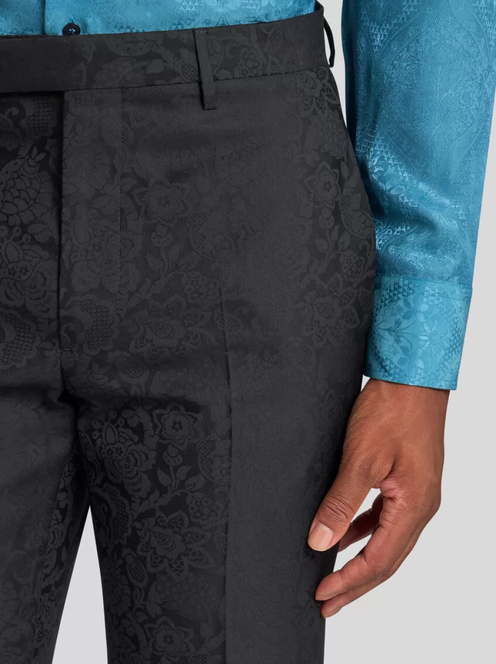 Uomo ETRO Pantaloni>PANTALONI DA SERA RAMAGE FLOREALE JACQUARD